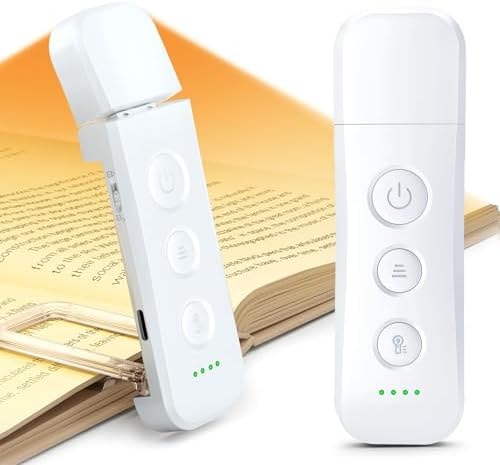 Glocusent 12 LED Book Light,Portable USB-C Book Lights for Reading at Night
