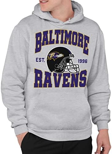 Junk Food NFL - Baltimore Ravens Team Helmet Adult Hoodie Grey