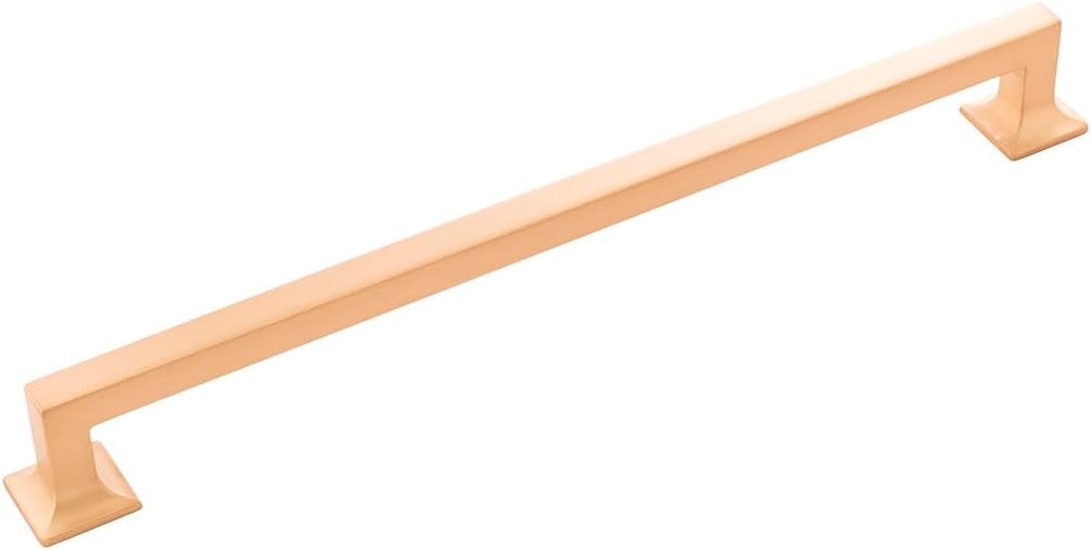 Studio Collection Pull 12 Inch Center to Center Brushed Golden Brass Finish (5 Pack)