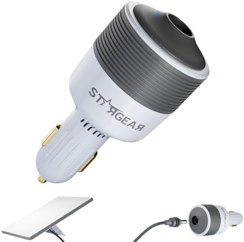 STARGEAR Starlink Mini Car Adapter 12V to 24V DC Step Up Converter with 60W Car Cigarette Lighter Adapter, Starlink Mini 12V Adapters Supports 16 AWG Official 30M, Ideal for RV, Boat, Trailer