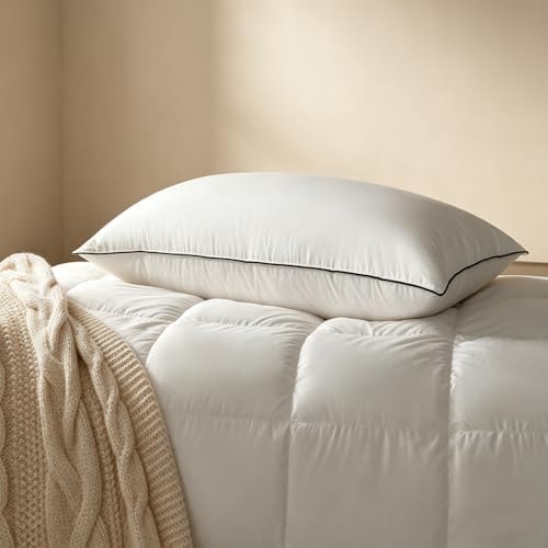 HYVIF Hotel Collection King Feather Down Bed Pillows