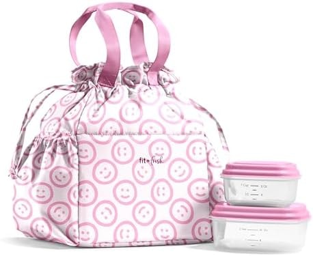 Fit & Fresh Cromwell Cinch Insulated Lunch Bag for Women w/ Containers
