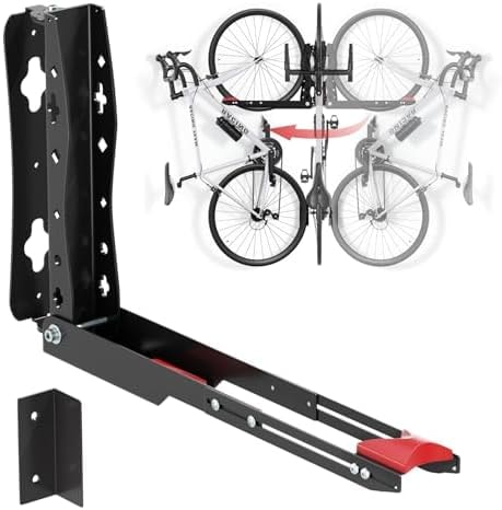 Urban Deco Swivel Bike Wall Mount,Adjustable Bike Hanger,Space Saving Bike Rack Garage,Easy to Load and Unload Bike Rack Wall Mount Can Hold Up to 77 lbs (1)