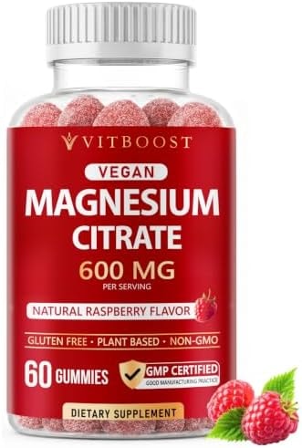 VITBOOST Magnesium Citrate Gummies 600mg - Calm & Relaxation - 60 Count