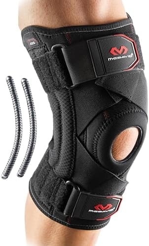 McDavid Knee Brace Support with Side Stays & Compression. Knee Sleeve Cross Straps for Knee Stability, Patellar Tendon Support, Tendonitis, Arthritis Pain Relief, Recovery.