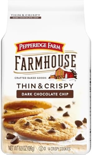 Pepperidge Farm Farmhouse Thin & Crispy Dark Chocolate Chip Cookies, 6.9 Oz
