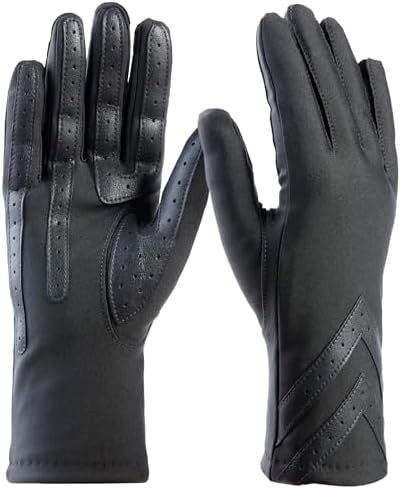 isotoner Womens Spandex Recycled Touchscreen Cold Weather Gloves with Warm Fleece Lining and Chevron Details
