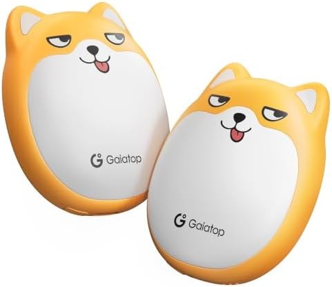 Gaiatop Rechargeable Hand Warmers 2 Pack, Cute Dog Magnetic Split Design