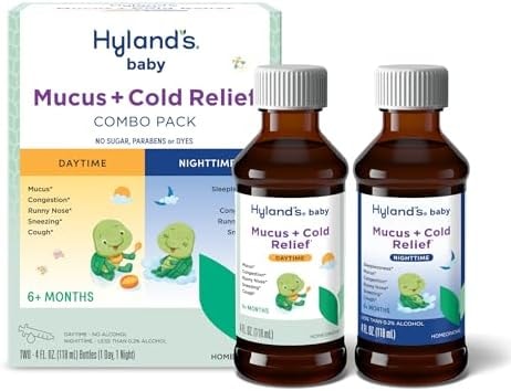 Hyland's Baby Mucus + Cold, Cough & Decongestant Combo Pack (Day/Night) 8oz