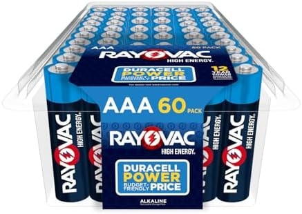 Rayovac High Energy AAA Batteries (60 Pack), Alkaline Triple A Batteries