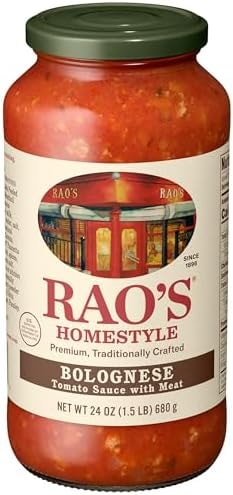 Rao's Homemade Bolognese Sauce 24 oz, Tomato Sauce, All Purpose, Keto Friendly Pasta Sauce, Premium Quality Tomatoes from Italy, Beef, Pork & Pancetta