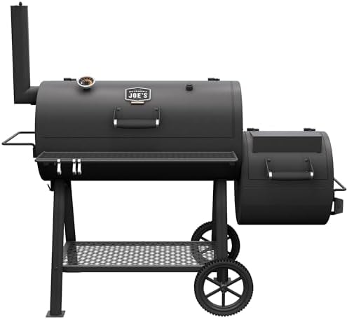 Oklahoma Joe's Highland Offset Charcoal Smoker and Grill with 900 sq. in. Cooking Area in Black