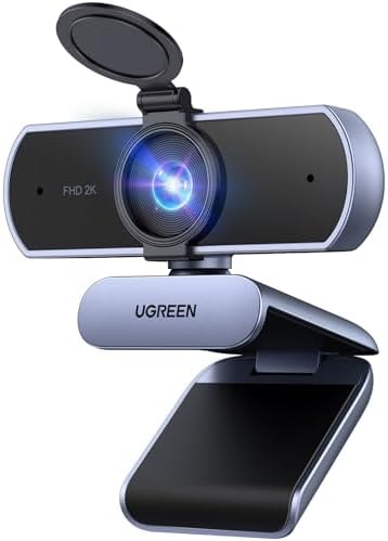 UGREEN 2K Webcam for PC Ultra HD 1080P Computer Webcam with Microphone