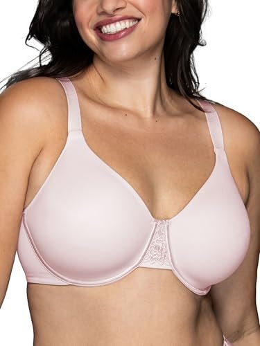 Vanity Fair Women's Beauty Back Smoothing Minimizer Bra, Minimizes Bust Line up to 1.5", Non Padded Cups up to H - Sheer Quartz, 34DDD