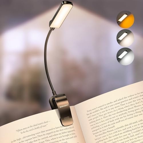 Glocusent 13 LED Book Lights for Reading at Night, Gifts for Book Lovers