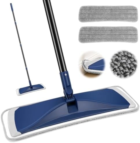 BUVE Microfiber Flat Mop for Hardwood Floors Cleaning