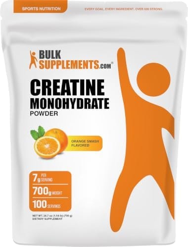 BulkSupplements.com Creatine Monohydrate Orange Smash - 700g (Pack of 1)