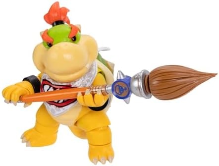 The Super Mario Galaxy Movie 5” Action Figures Series 1 – Bowser Jr. Figure with Paint Brush Accessory - Premium Details and 17 Points of Articulation
