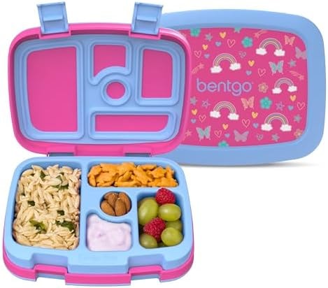 Bentgo Kids Prints Leak-Proof 5-Compartment Bento-Style Kids Lunch Box