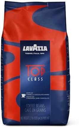 Lavazza Top Class Whole Bean Coffee Blend, Medium Espresso Roast, 2.2LB - Pack of 6