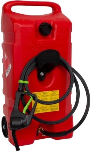 Scepter Duramax Flo ’N Go 14 Gallon Gas Caddy, 53 Liter Fuel Tank, Red