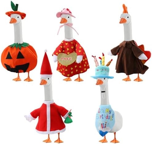 Hoemwarm 5 Set Holiday Porch Goose Outfits Costume