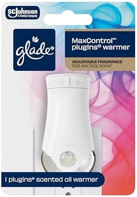 Glade PlugIns Air Freshener Warmer, Scented and Essential Oils for Home and Bathroom, Up to 50 Days on Low Setting