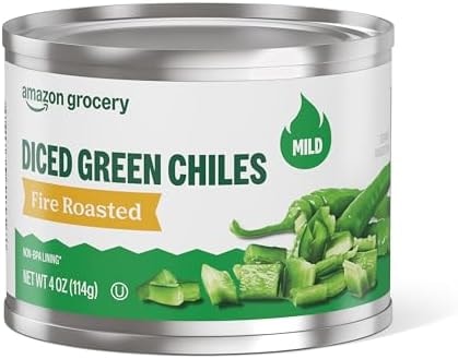 Amazon Grocery, Fire Roasted Diced Green Chiles, Mild, 4 Oz