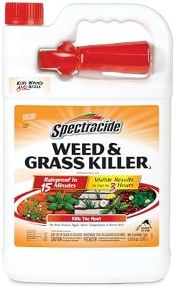 Spectracide Weed & Grass Killer, Use On Driveways, Walkways and Around Trees and Flower Beds, 1 Gallon (RTU Spray)
