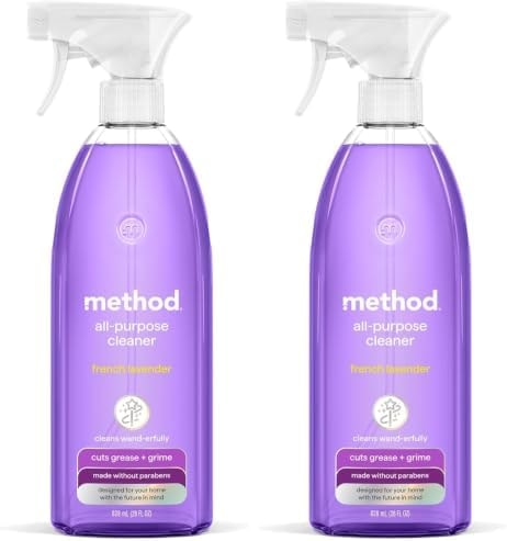 Method All-Purpose Cleaner Spray, French Lavender, Perfect for Most Counters, Tiles and More, 28 Fl Oz (Pack of 2)