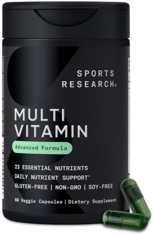 Sports Research® Multivitamin w/ 23 Essential Micronutrients, 60 Count