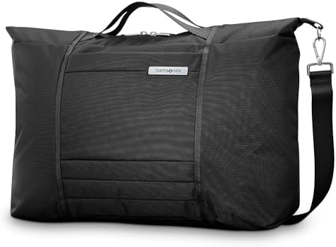 Samsonite UpLIFT 23" Lightweight Foldable Weekender Duffle Bag - Polyester Soft Duffle for Ultra Lightweight Travel - Black