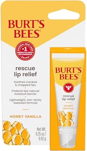 Burt's Bees Rescue Lip Relief, Honey Vanilla, 0.35 oz., 1 Squeeze Tube