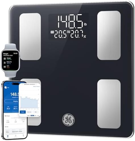 GE Smart Scale for Body Weight: BMI Body Fat, Digital Bluetooth Scale 400lb