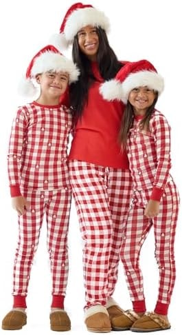 Butterblu Family Jammies Matching Holiday Christmas Pajama Sets, CKR, 8Y