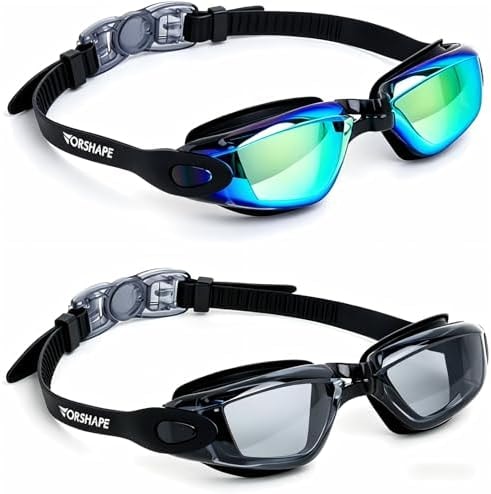 Vorshape Adult Swim Goggles 2 Pack No Leaking Goggles for Men Women Youth