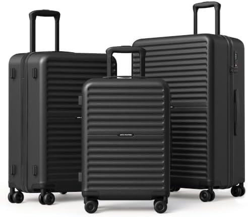 LONG VACATION Luggage Sets 3 Piece, Hardside Suitcase with Spinner Wheels