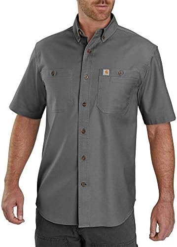 Carhartt Men's Windham Relaxed SS Shirt, Gravel, XX-Large