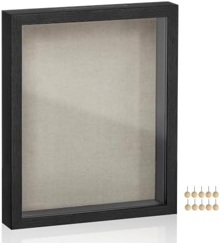 SONGMICS 8x10 Shadow Box Frame, with Top Slot and PS Plastic Front