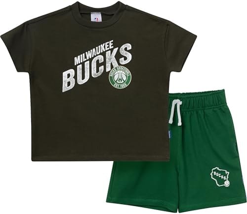 Gerber Toddler Boys' NBA Team & Shorts Set, Milwaukee Bucks, 2T