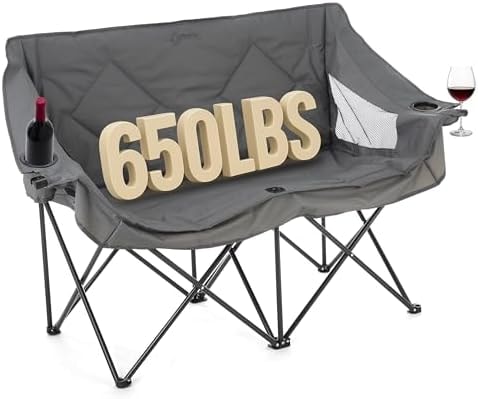 ARROWHEAD OUTDOOR Portable Folding Double Duo Camping Chair Loveseat