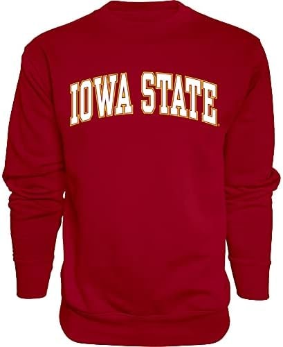 Blue 84 Men's Iowa State Cyclones Arching Team Color Crewneck Sweatshirt, Iowa State Cyclones Cardinal, XX-Large