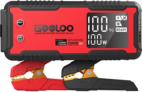 GOOLOO GT4000S 12V 4000A Peak Jump Starter with 100W Two-Way Fast Charging
