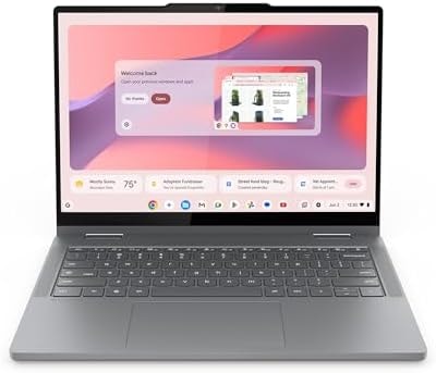 Lenovo Chromebook 2-in-1 - Lightweight Laptop - Google Gemini - Intel® N150 CPU - 14" WUXGA IPS Touchscreen Display - 4GB RAM - 128GB UFS Storage - Integrated Intel® Graphics - Luna Grey