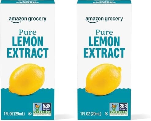 Amazon Fresh, Pure Lemon Extract, 1 Fl Oz (Previously Happy Belly, Packaging May Vary) (Pack of 2)