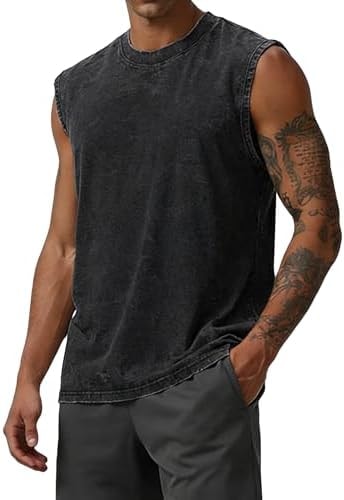 MAPICK Men's Workout Tank Top Sleeveless Muscle Shirt Lightweight Gym Tank Athletic Fit for Training Running Sports