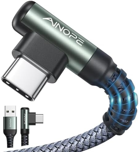 AINOPE USB A to USB C Cable 6.6FT 2 Pack Type C Charger Fast Charging Cord