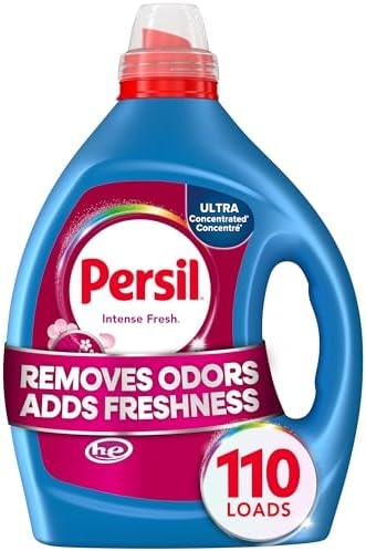 Persil Intense Fresh Everyday Clean Laundry Detergent Liquid, 82.5 Fl Oz, 110 Loads, Ultra Concentrated Laundry Soap, Deep Cleaning & Lasting Freshness, All Water Temperatures, HE Safe