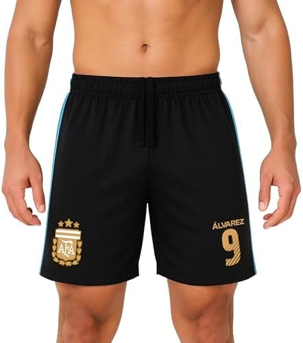 Icon Sports Official Argentina Football Association Lionel Messi Shorts - Unisex Adult