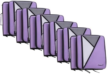 Case-it School Zipper Binder | 2-Inch O-Rings | 350-Sheet | LT-007 Lavender